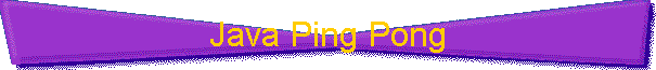 Java Ping Pong